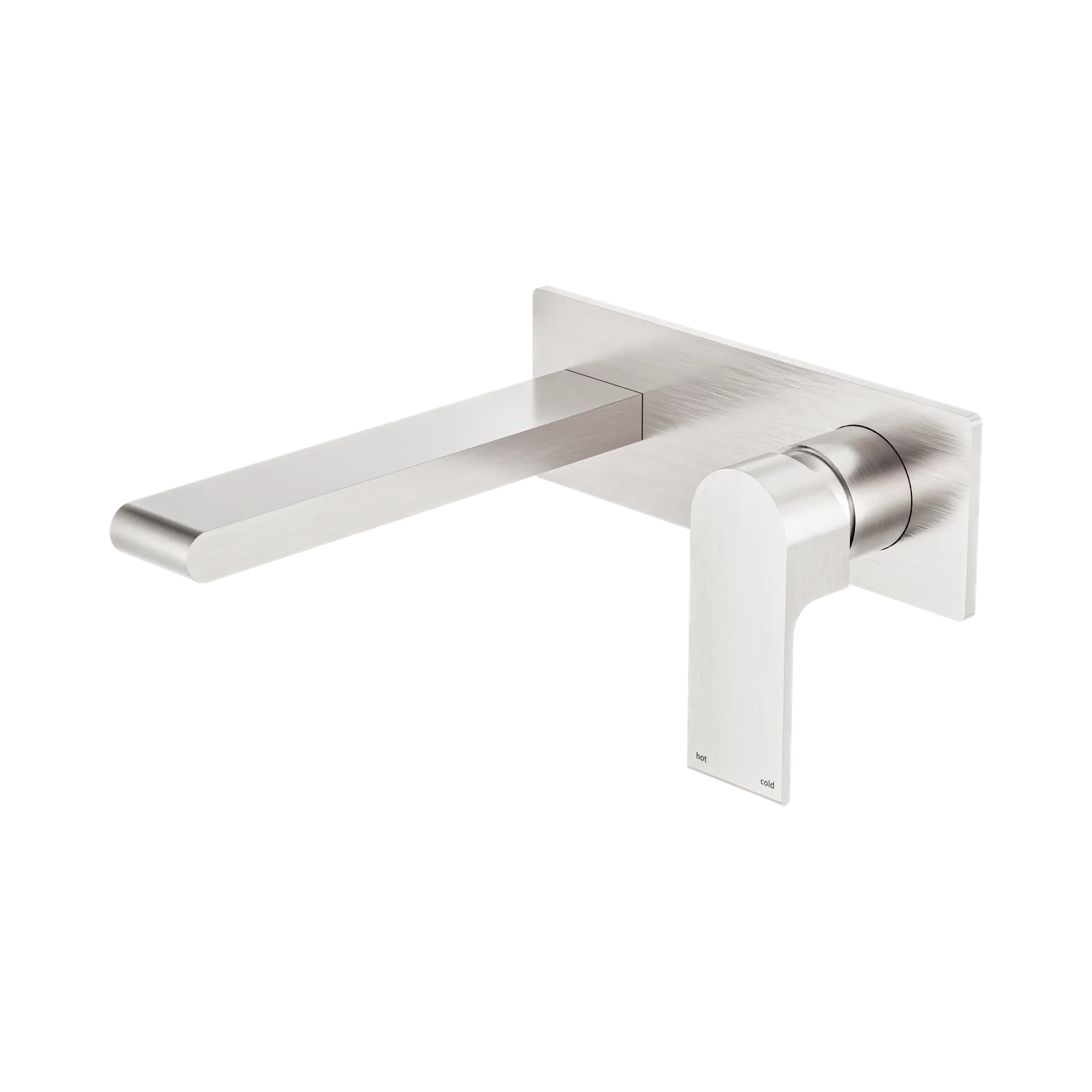 Nero Bianca Wall Basin Mixer Brushed Nickel