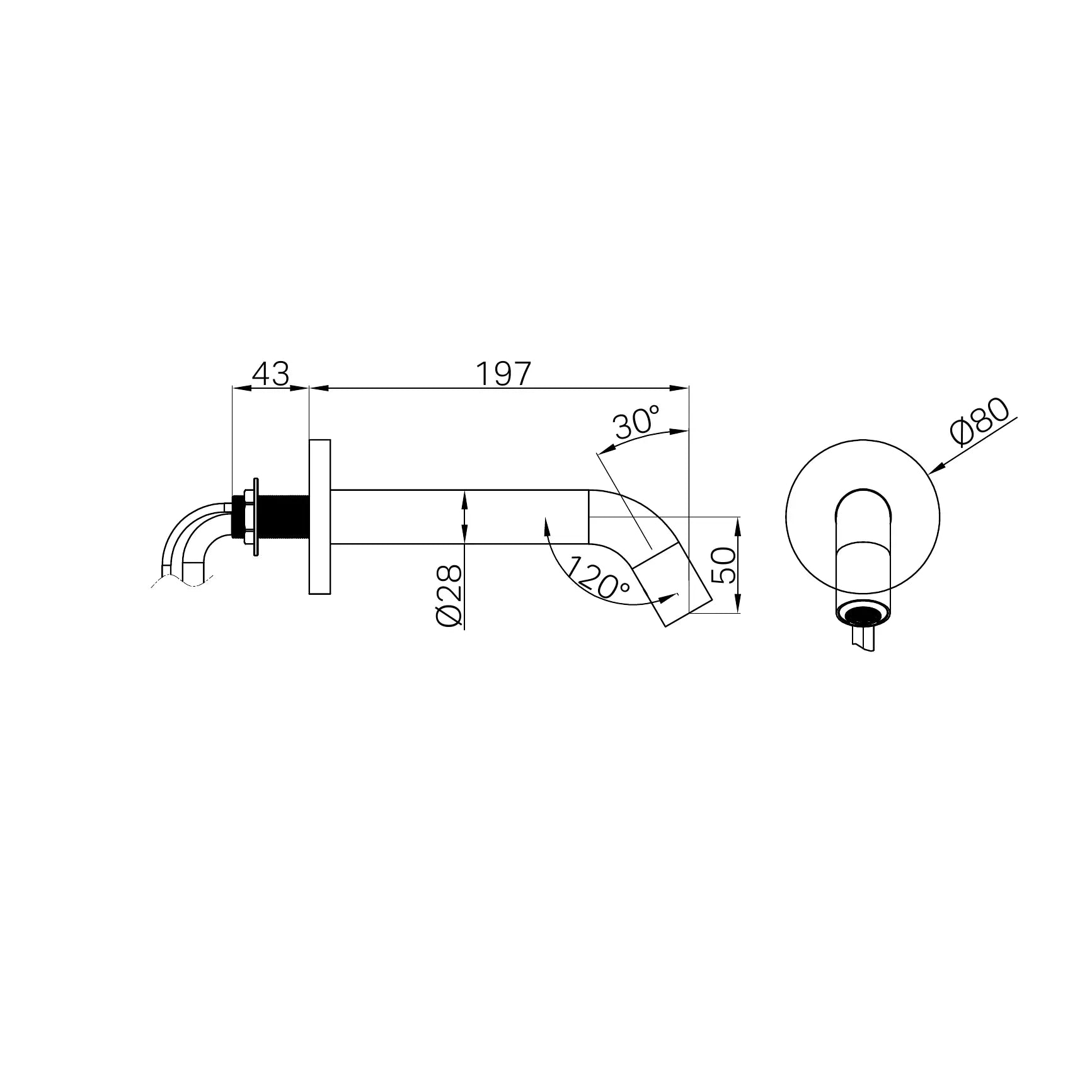 Nero Matte Black Electronic Sensor Wall Basin Tap