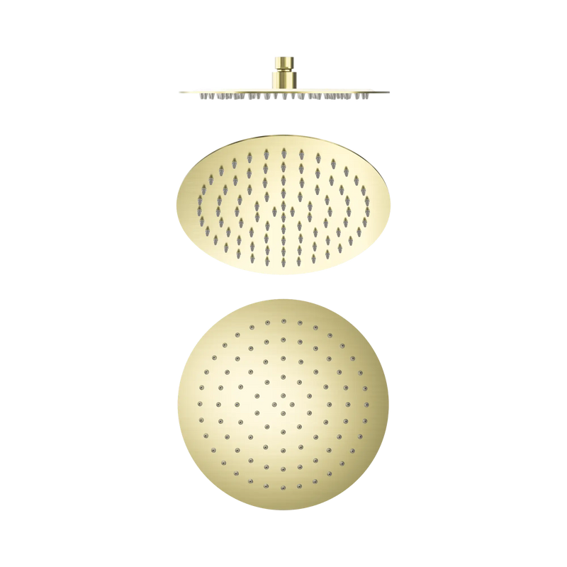 Nero Round Shower Head 250mm Brushed Gold