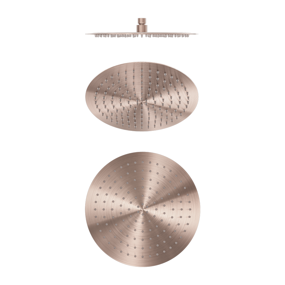 Nero Zen SS316L 300mm Round Shower Head Brushed Bronze