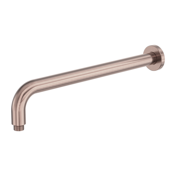 Nero Zen SS316L Round Shower Arm 400mm Brushed Bronze