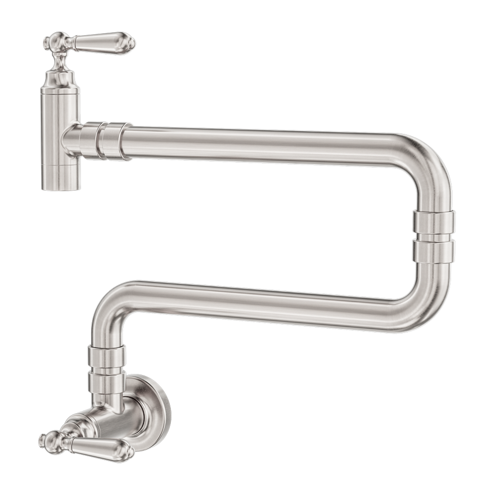 Nero York Wall Mounted Pot Filler Brushed Nickel