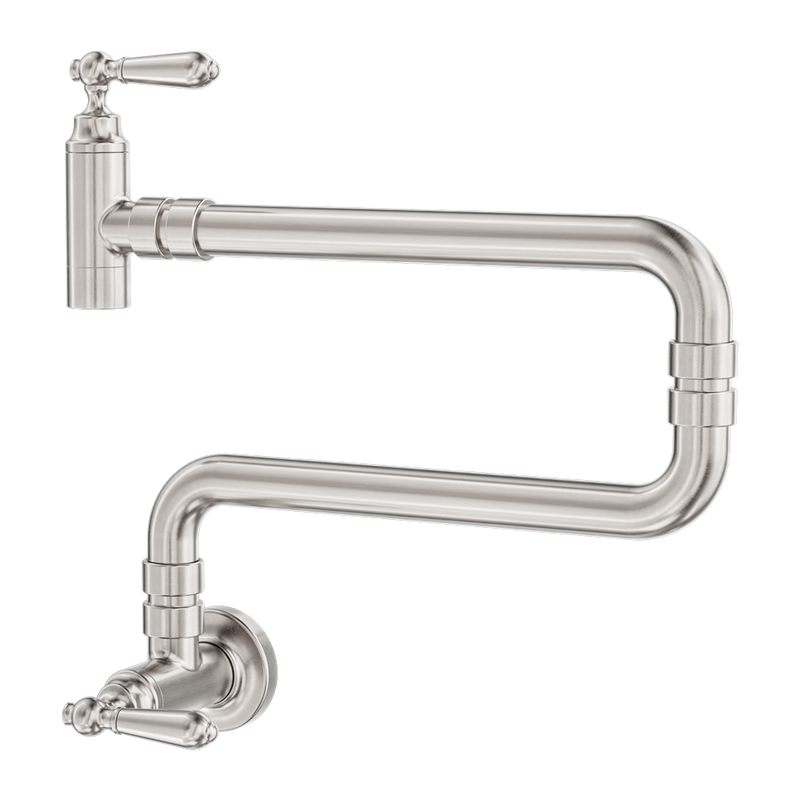 Nero York Wall Mounted Pot Filler Brushed Nickel