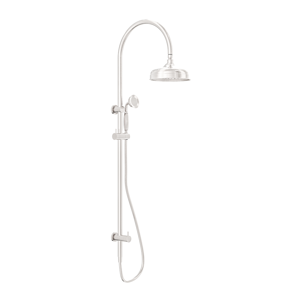 Nero York Federation Twin Shower With Metal Hand Shower Brushed Nickel