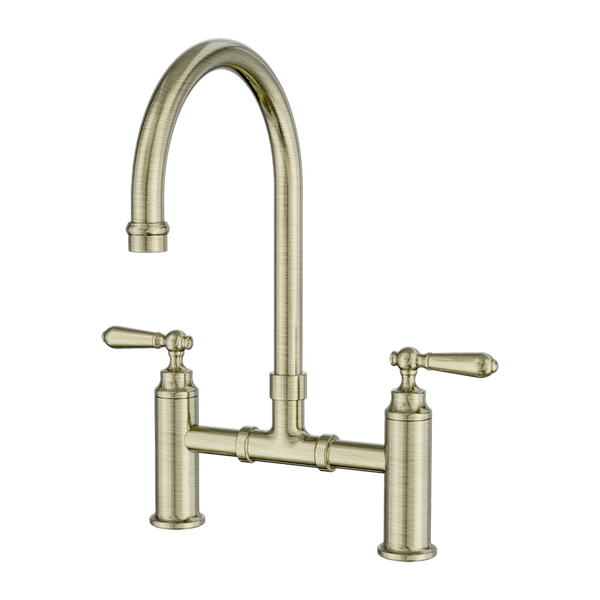 Nero York Bridge Kitchen Set Aged Brass
