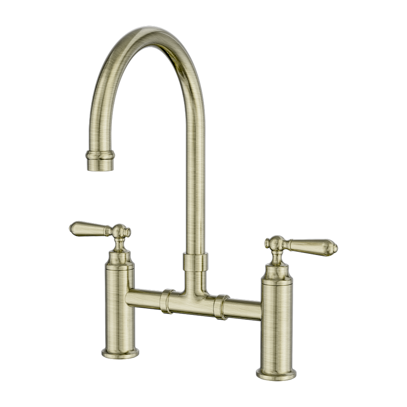 Nero York Bridge Kitchen Set Aged Brass