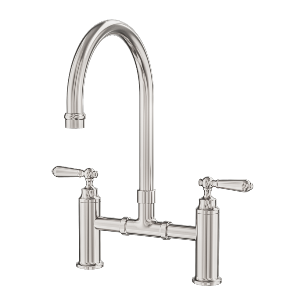 Nero York Bridge Kitchen Set Brushed Nickel