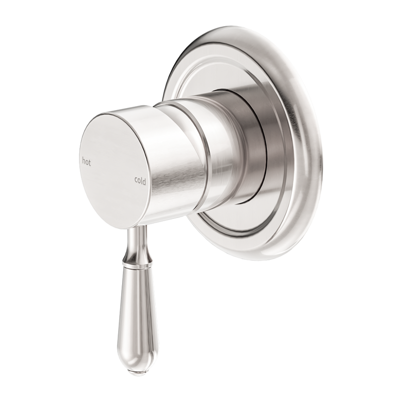 Nero York Shower Mixer With Metal Lever Brushed Nickel