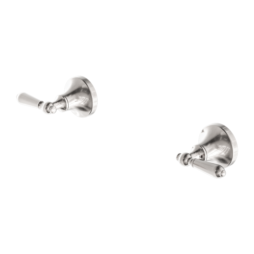 Nero York Wall Top Assemblies With Metal Lever Brushed Nickel