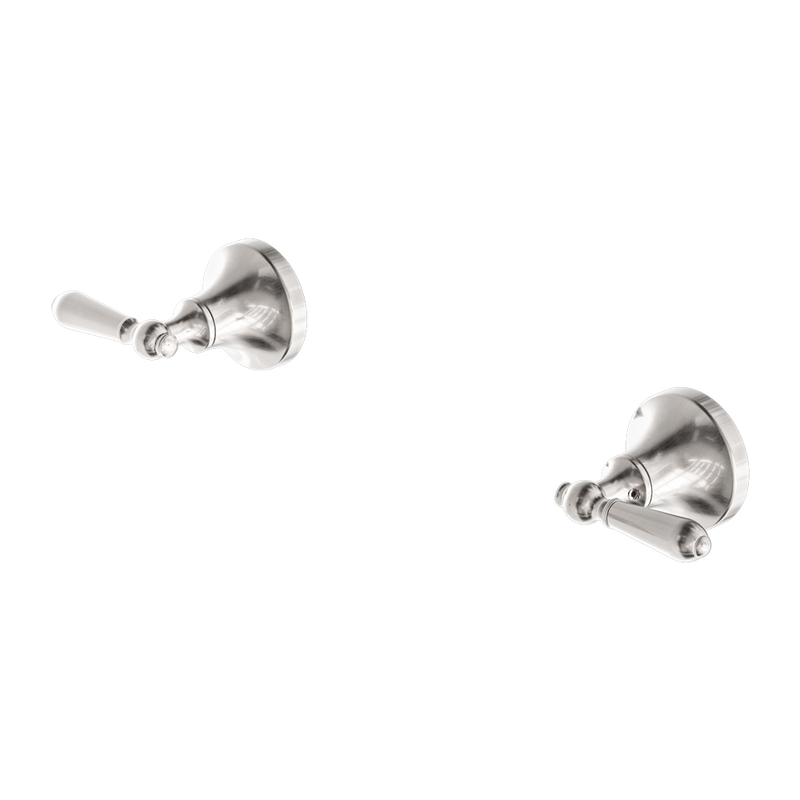 Nero York Wall Top Assemblies With Metal Lever Brushed Nickel