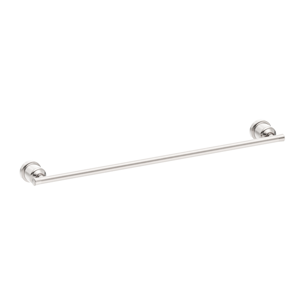 Nero York Single Towel Rail 600mm Brushed Nickel