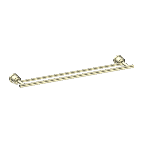 York Federation Double Towel Rail 600mm Aged Brass