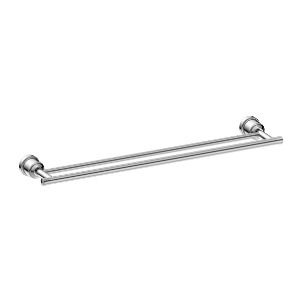 York Federation Double Towel Rail 600mm Chrome