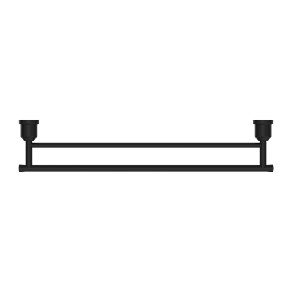 York Federation Double Towel Rail 600mm Matte Black