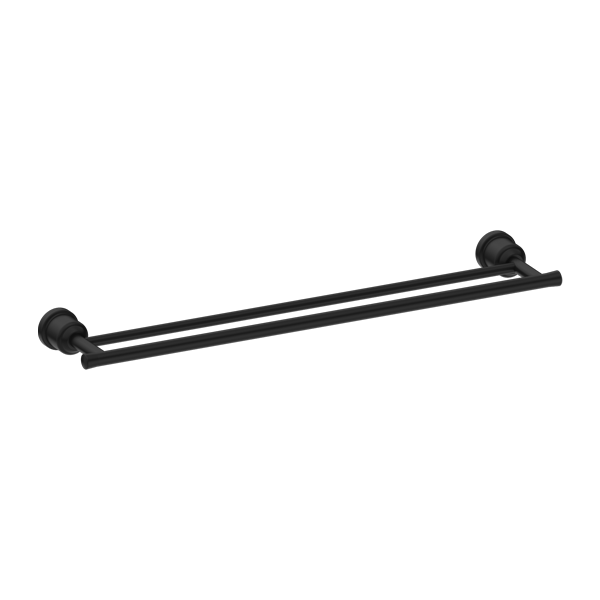 York Federation Double Towel Rail 600mm Matte Black