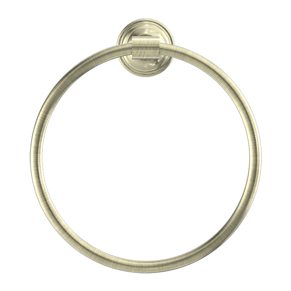 York Federation Towel Ring Aged Brass