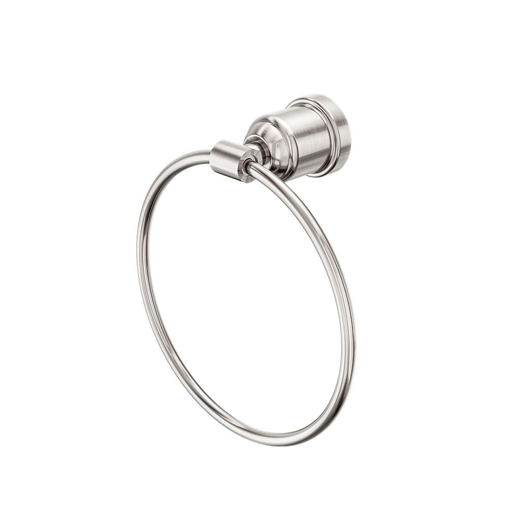 Nero York Towel Ring Brushed Nickel