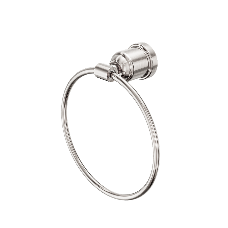 Nero York Towel Ring Brushed Nickel