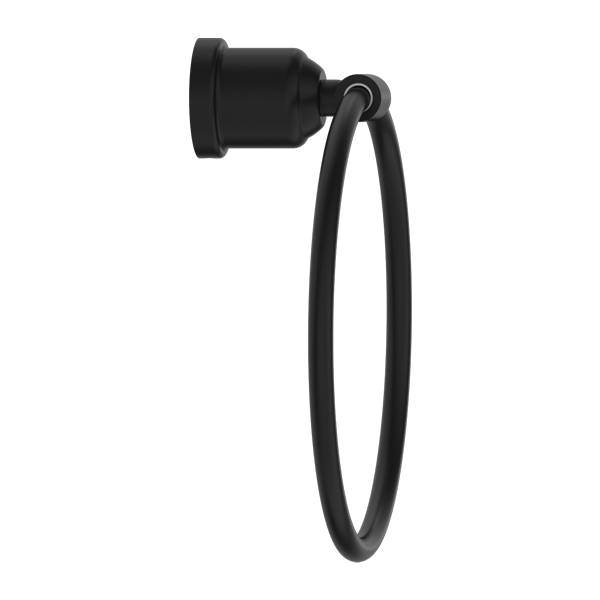 York Federation Towel Ring Matte Black