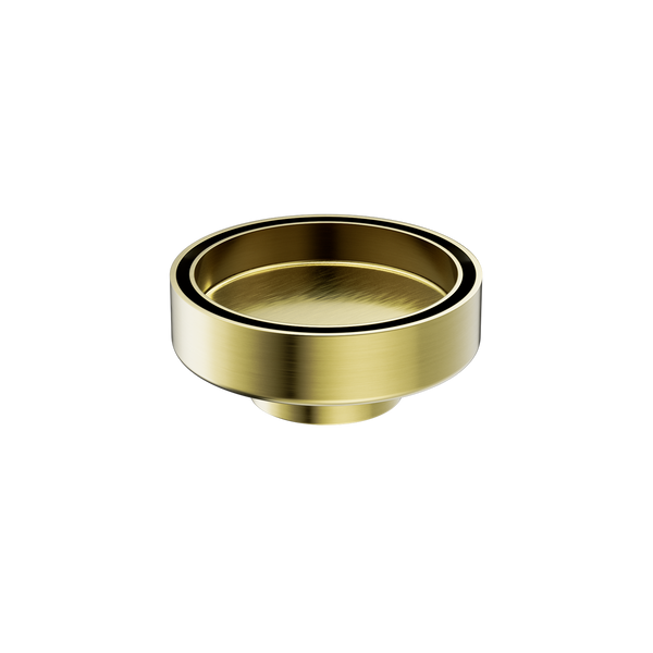 Nero 100mm Round Floor Waste 50mm Outlet Brushed Gold
