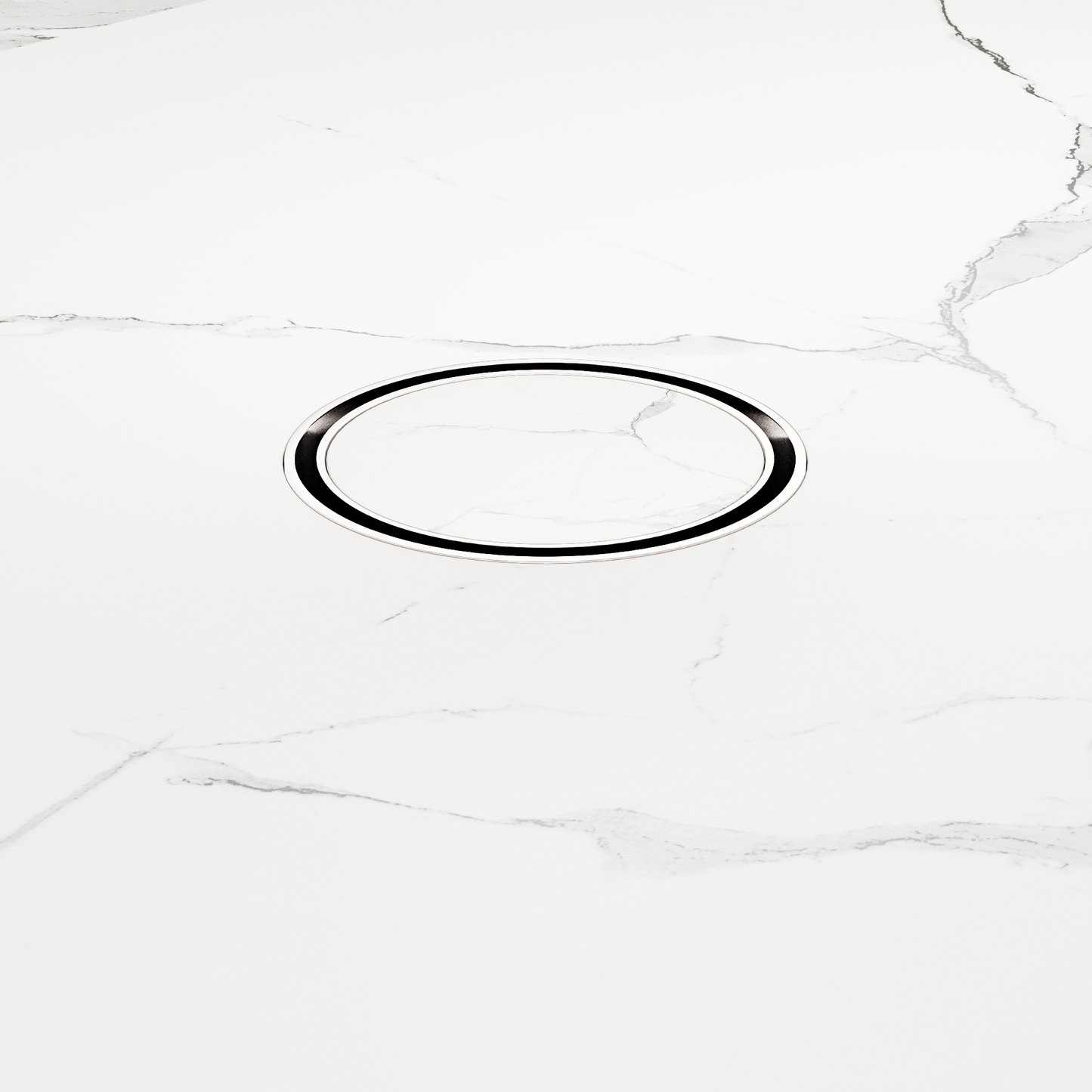 Nero 100mm Round Floor Waste 50mm Outlet Chrome