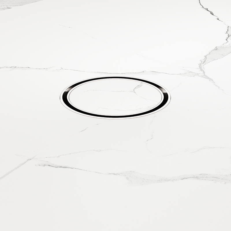 Nero 100mm Round Floor Waste 50mm Outlet Chrome