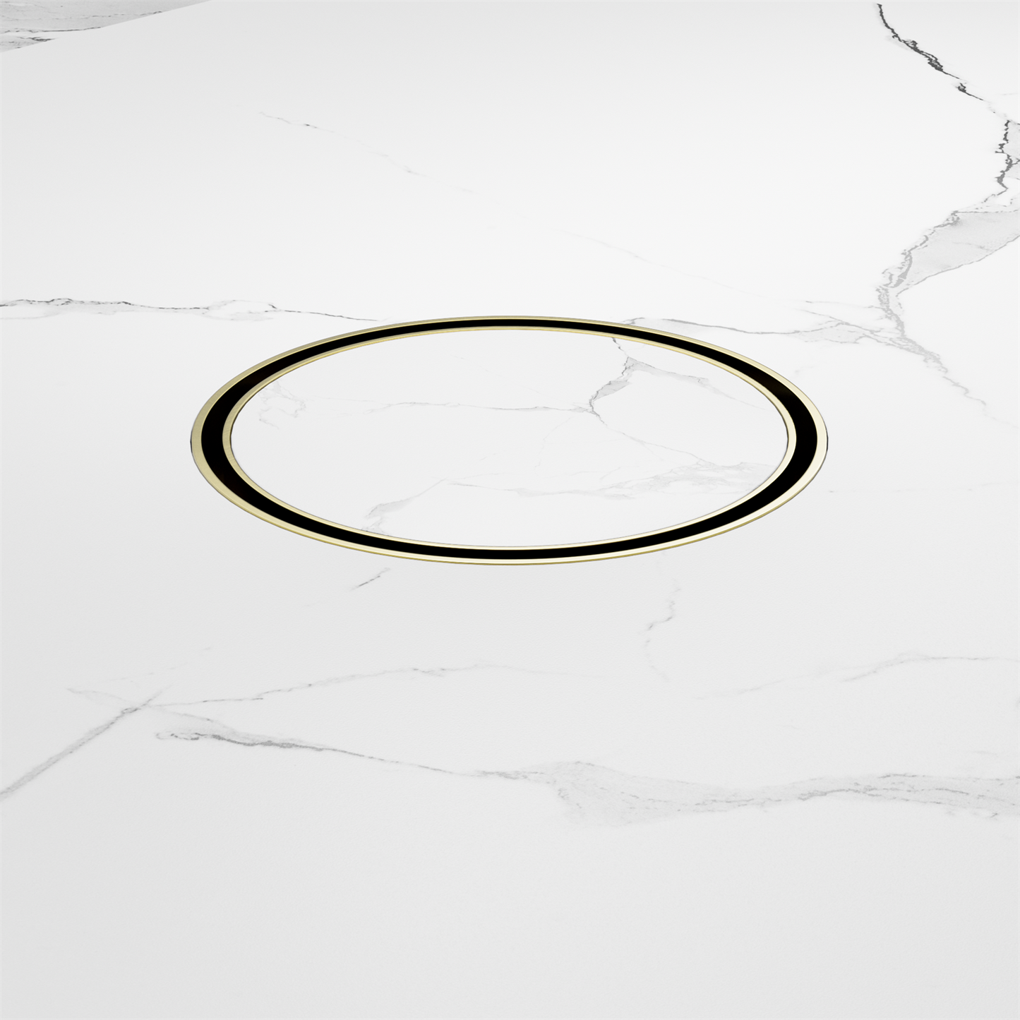 Nero 130mm Round Floor Waste 80mm Outlet Brushed Gold