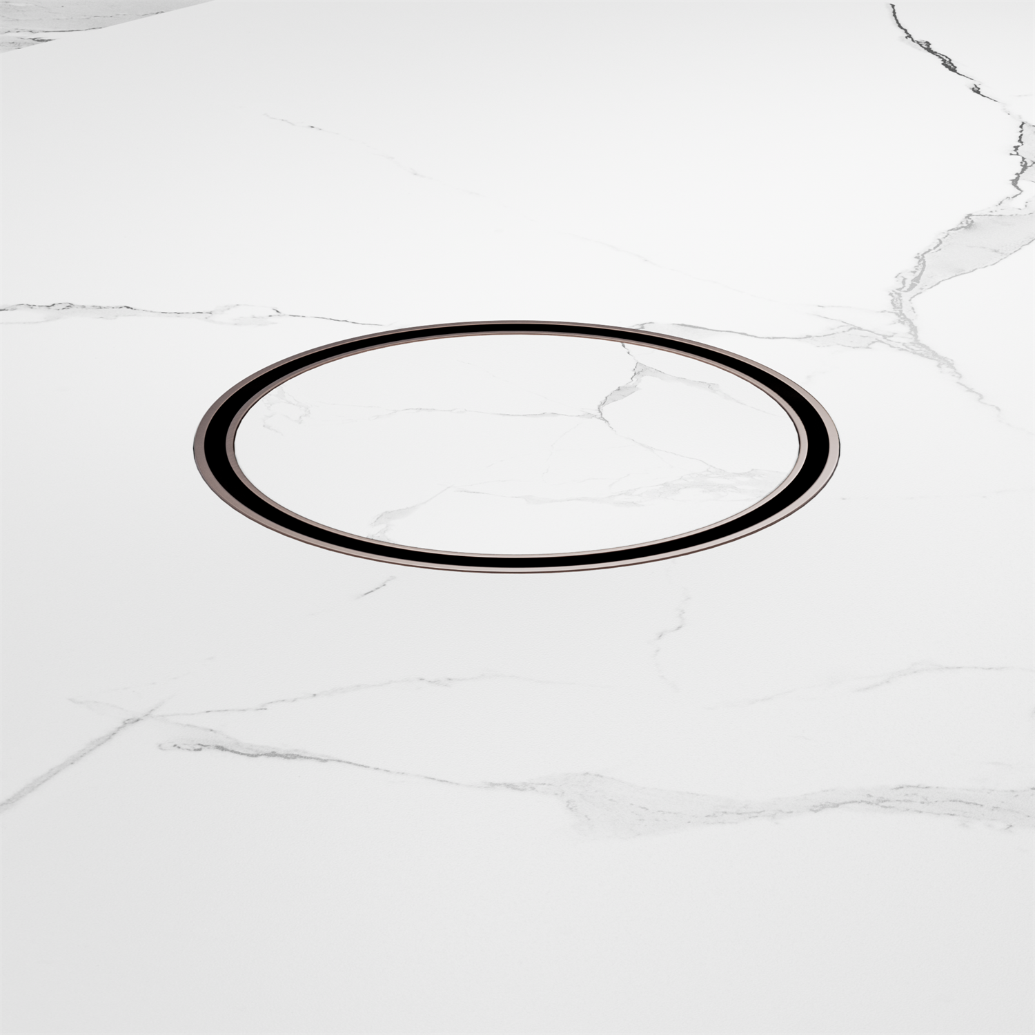 Nero 130mm Round Floor Waste 80mm Outlet Brushed Bronze