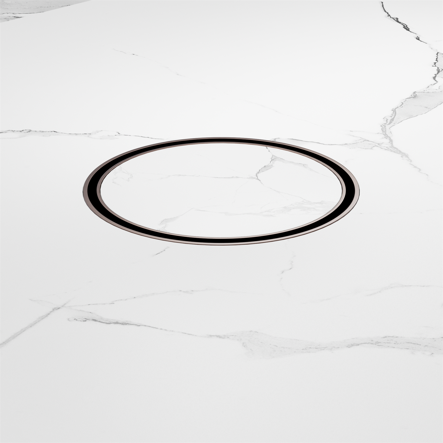 Nero 130mm Round Floor Waste 80mm Outlet Brushed Bronze