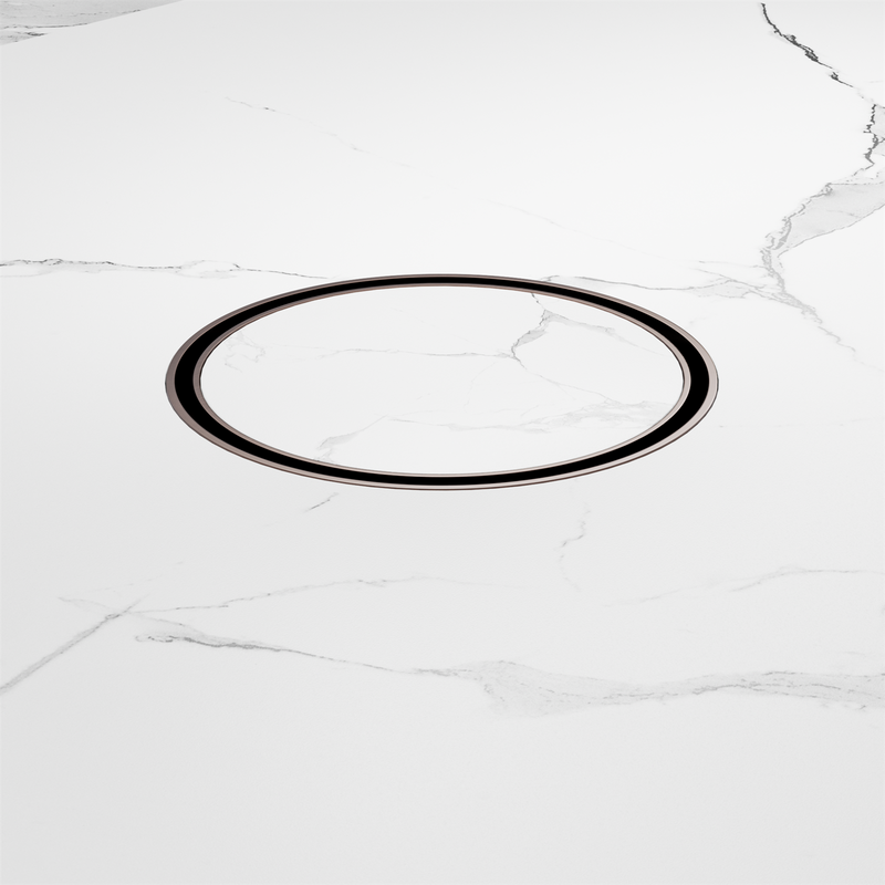Nero 130mm Round Floor Waste 80mm Outlet Brushed Bronze