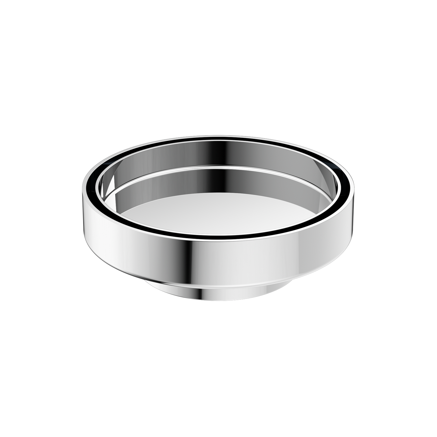Nero 130mm Round Floor Waste 80mm Outlet Chrome