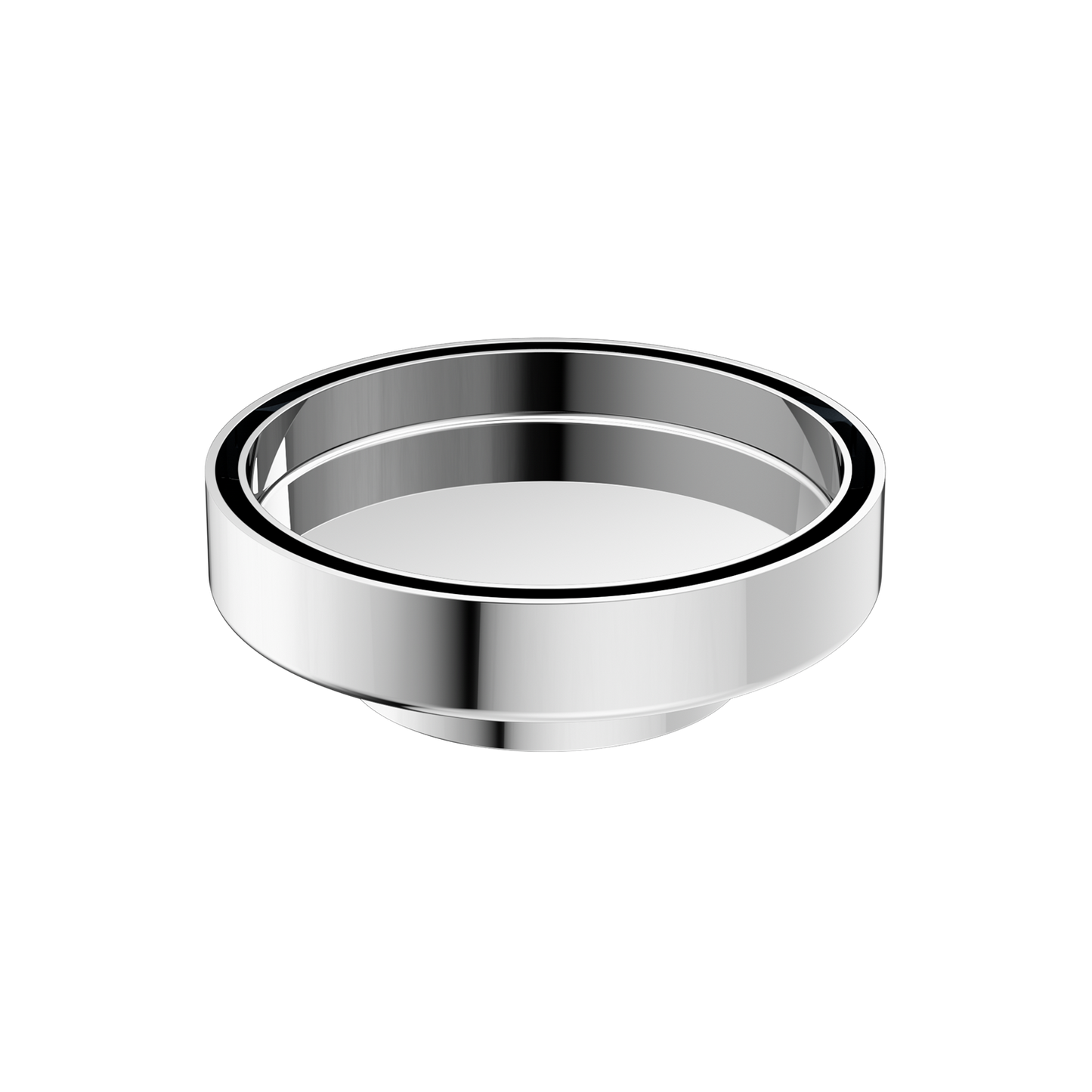 Nero 130mm Round Floor Waste 80mm Outlet Chrome