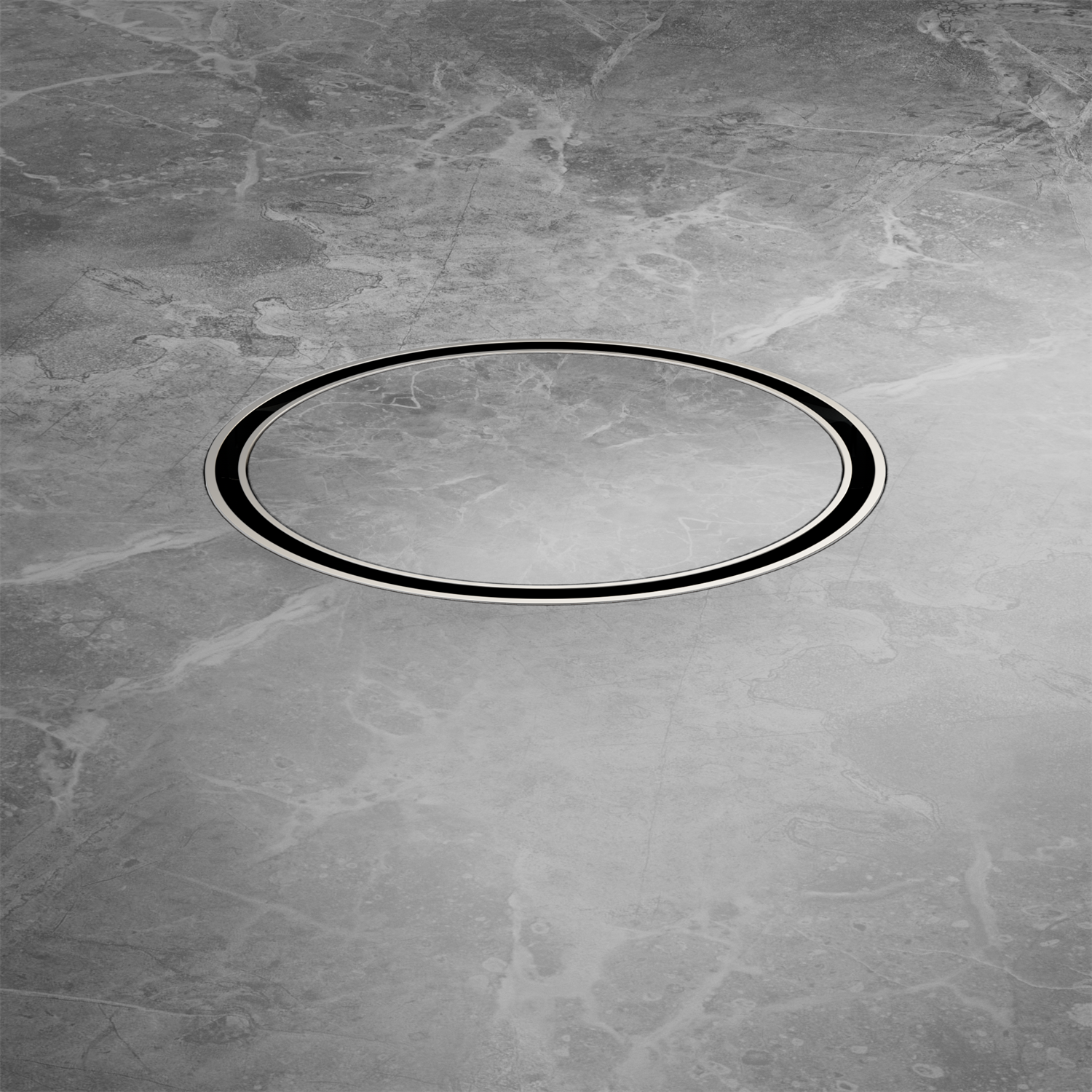 Nero 130mm Round Floor Waste 80mm Outlet Chrome