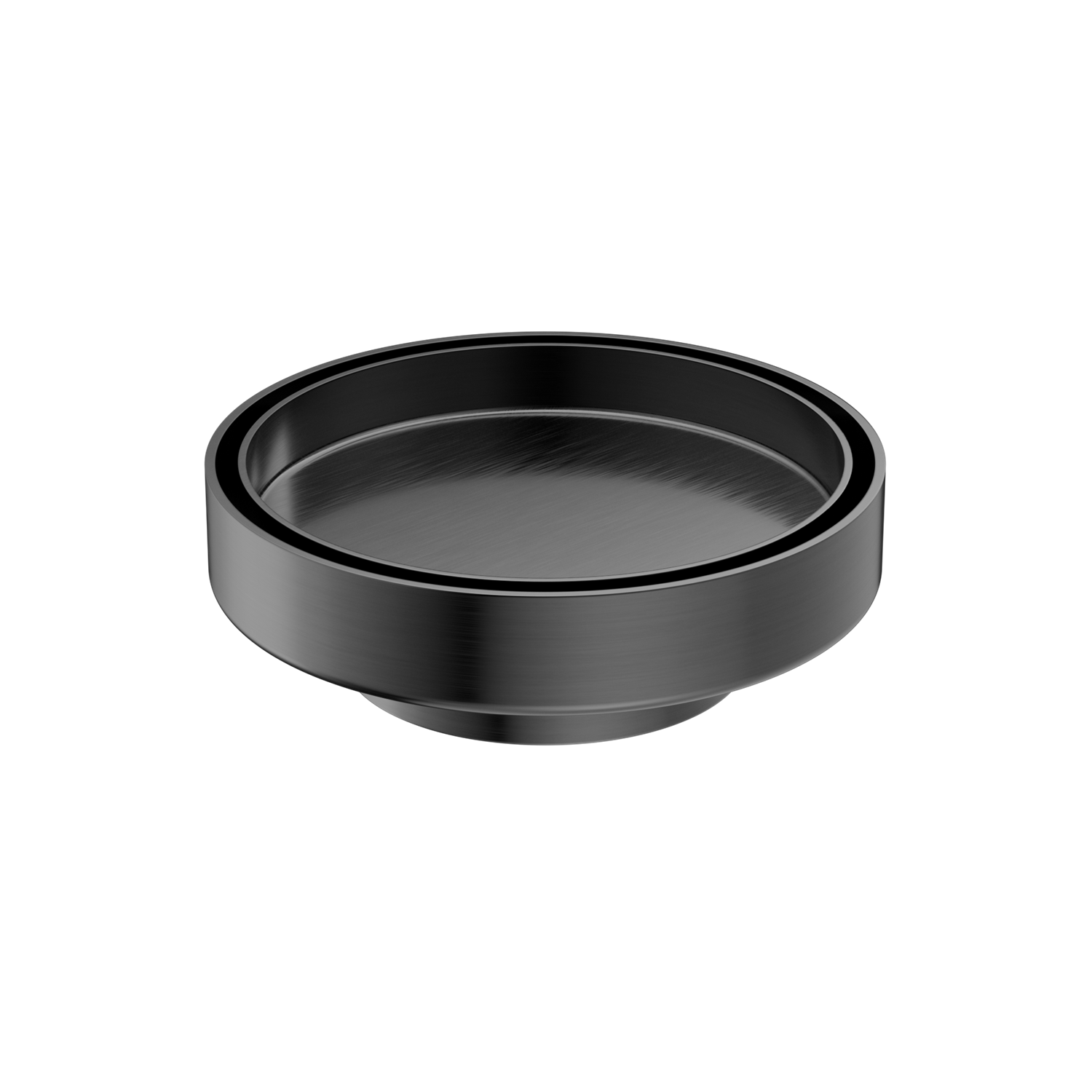 Nero 130mm Round Floor Waste 80mm Outlet Gun Metal