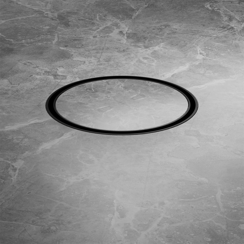 Nero 130mm Round Floor Waste 80mm Outlet Matte Black