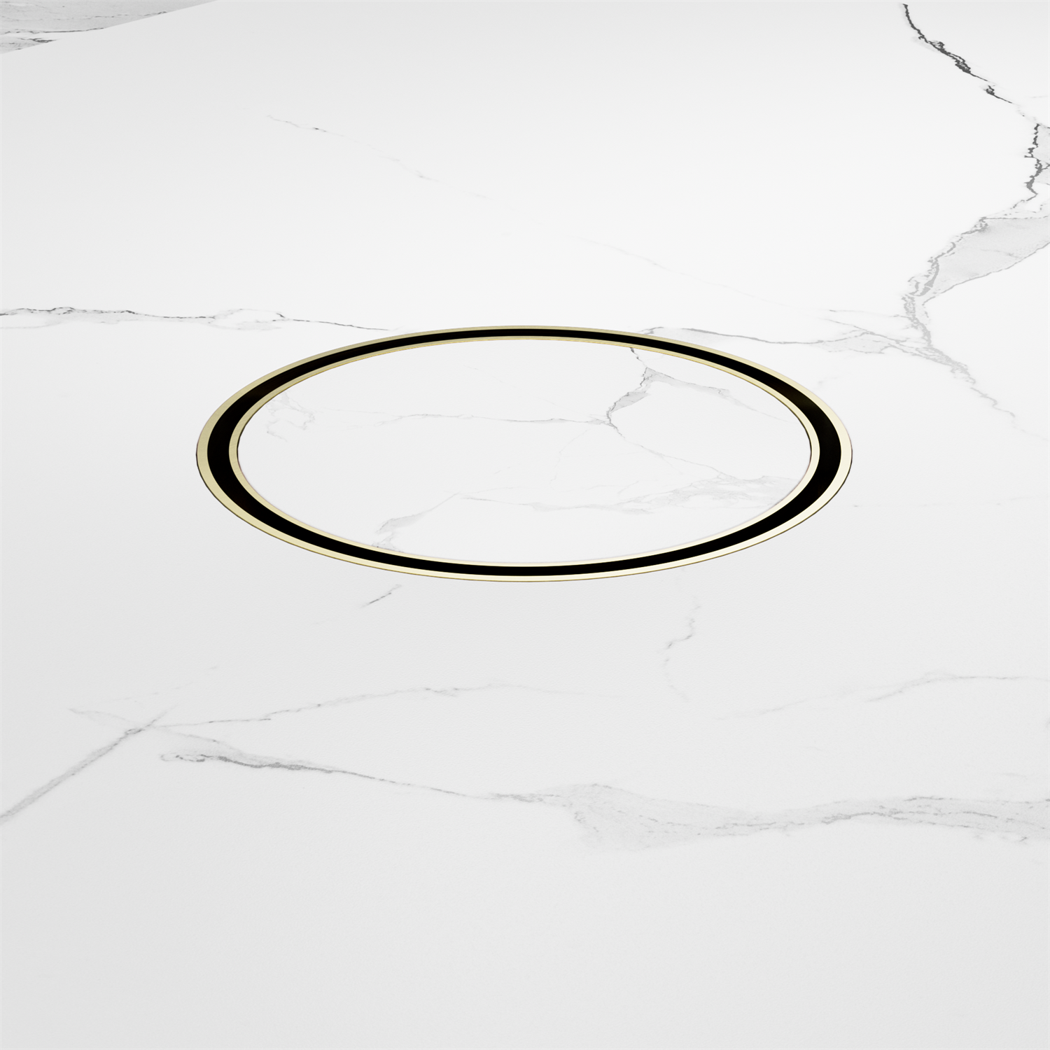 Nero 130mm Round Floor Waste 100mm Outlet Brushed Gold