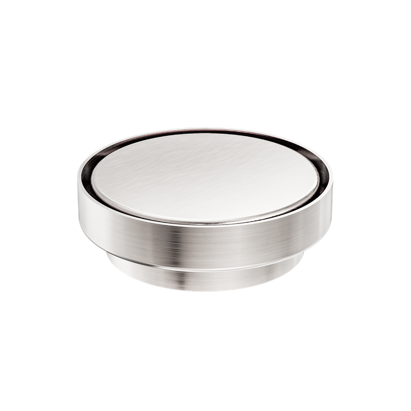 Nero 130mm Round Floor Waste 100mm Outlet Brushed Nickel