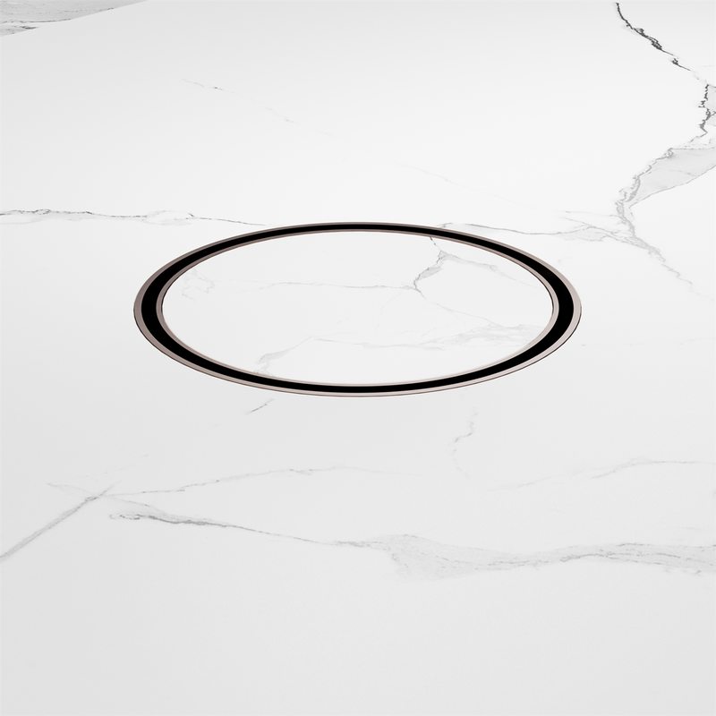 Nero 130mm Round Floor Waste 100mm Outlet Brushed Bronze