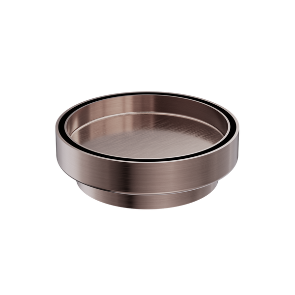 Nero 130mm Round Floor Waste 100mm Outlet Brushed Bronze
