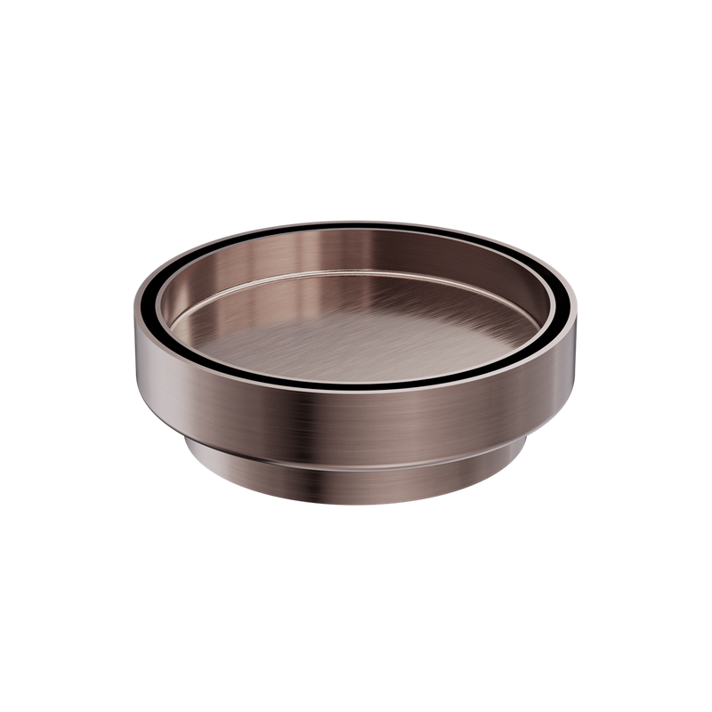 Nero 130mm Round Floor Waste 100mm Outlet Brushed Bronze