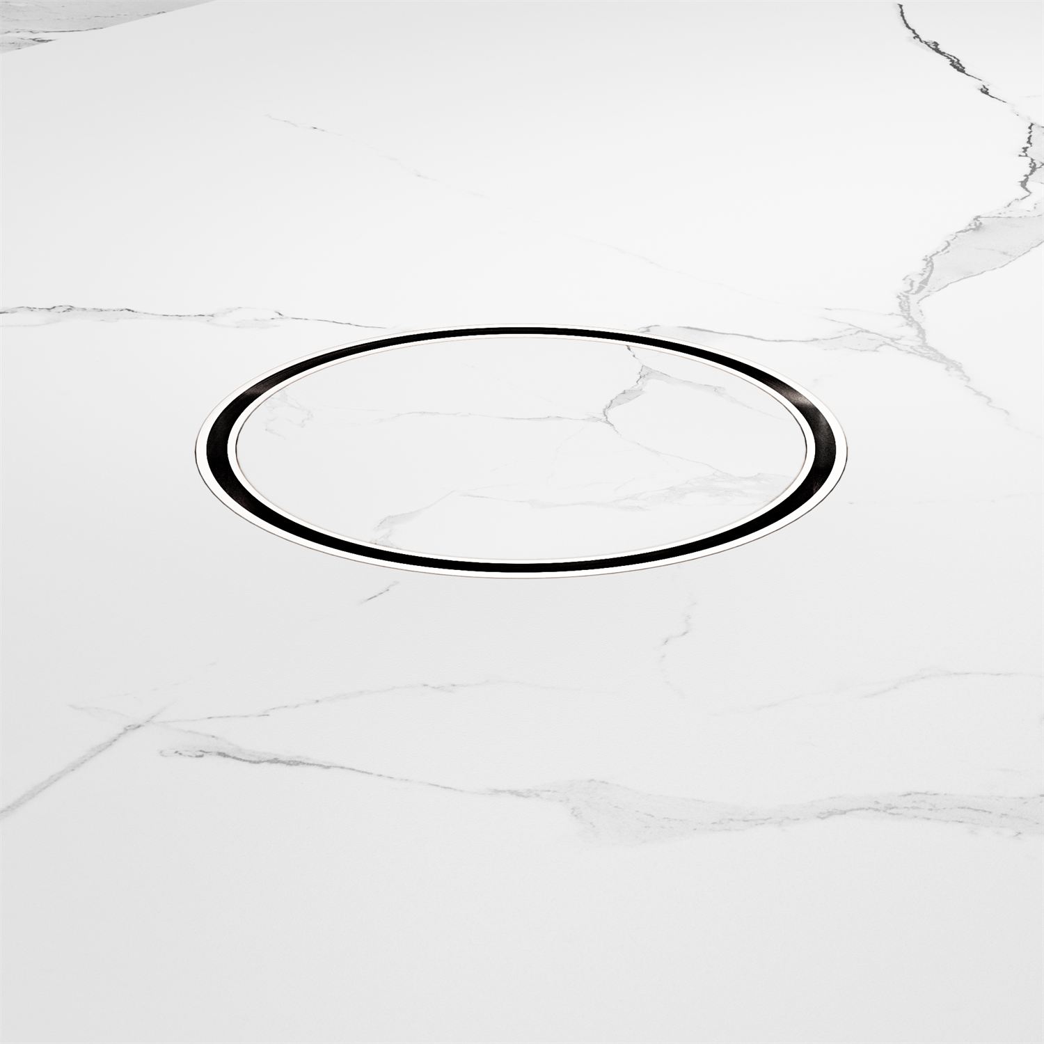 Nero 130mm Round Floor Waste 100mm Outlet Chrome