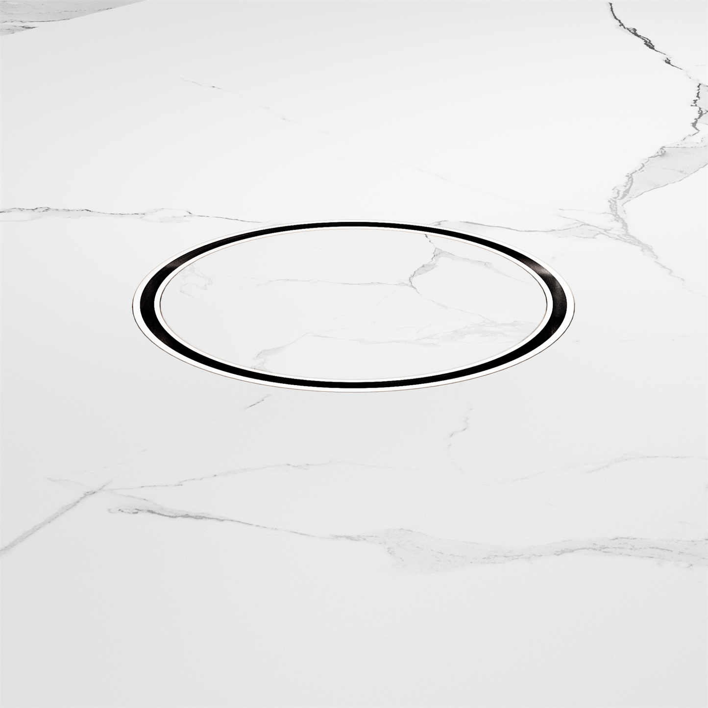 Nero 130mm Round Floor Waste 100mm Outlet Chrome