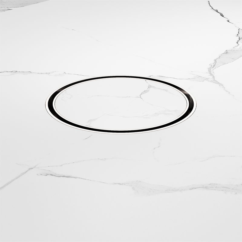 Nero 130mm Round Floor Waste 100mm Outlet Chrome