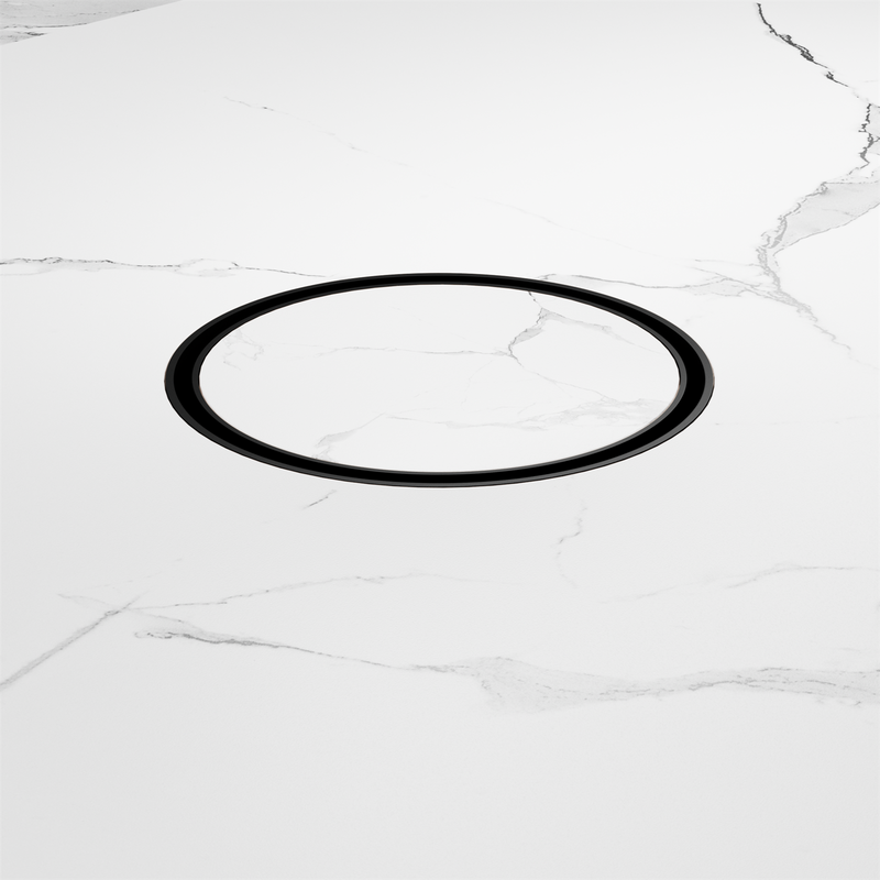 Nero 130mm Round Floor Waste 100mm Outlet Matte Black