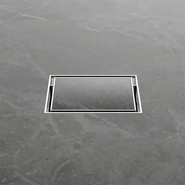 Nero 100mm Square Tile Insert Floor Waste 50mm Outlet Brushed Nickel