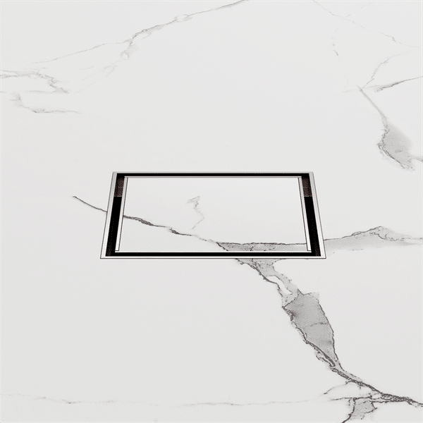 Nero 100mm Square Tile Insert Floor Waste 50mm Outlet Brushed Bronze