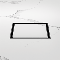 Nero 130mm Square Tile Insert Floor Waste 80mm Outlet - Matte Black