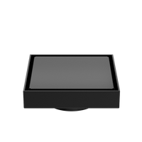 Nero 130mm Square Tile Insert Floor Waste 80mm Outlet - Matte Black