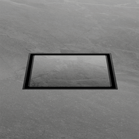 Nero 130mm Square Tile Insert Floor Waste 80mm Outlet - Matte Black