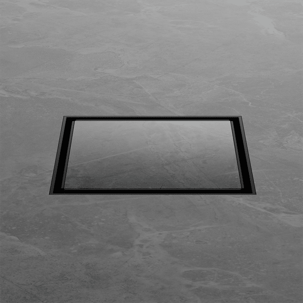 Nero 130mm Square Tile Insert Floor Waste 100mm Outlet Matte Black